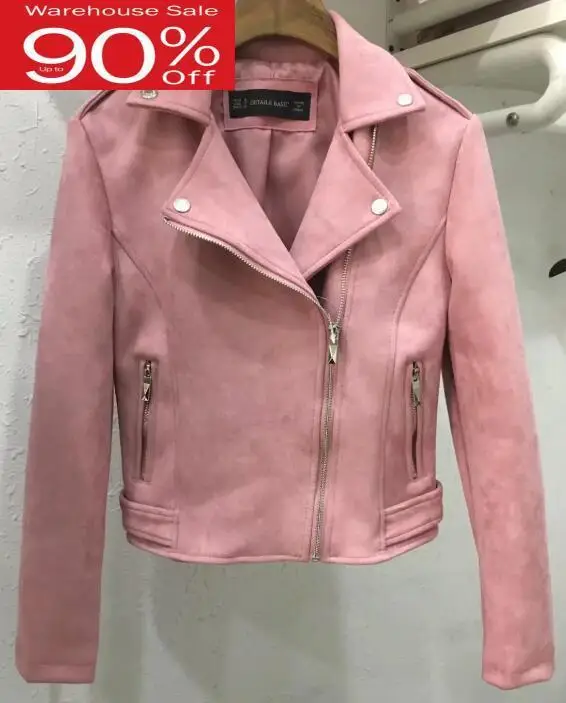 2020 женские модные кожаные байкерские куртки с длинным рукавом замшевое пальто на