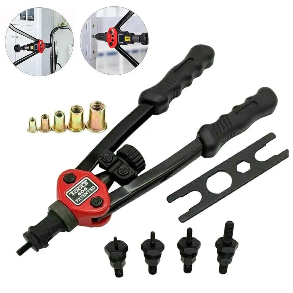 

Easy Automatic Rivet Tool Set Manual Riveting Tools BT-605/BT-606/BT-607 Cap Pull Hand Riveter Tool Sets Hand Duty Heavy S5K0