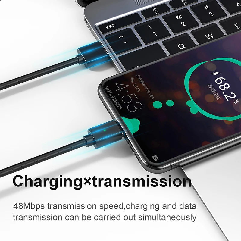 Магнитный кабель для быстрой зарядки 27 Вт QC3.0 4 0 | Мобильные телефоны и аксессуары