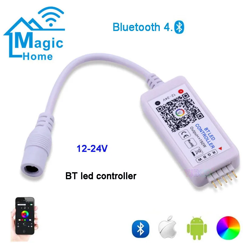 Мини BT LED RGBW контроллер постоянного тока 12 24 В 4 канала Bluetooth Led IOS Android приложение