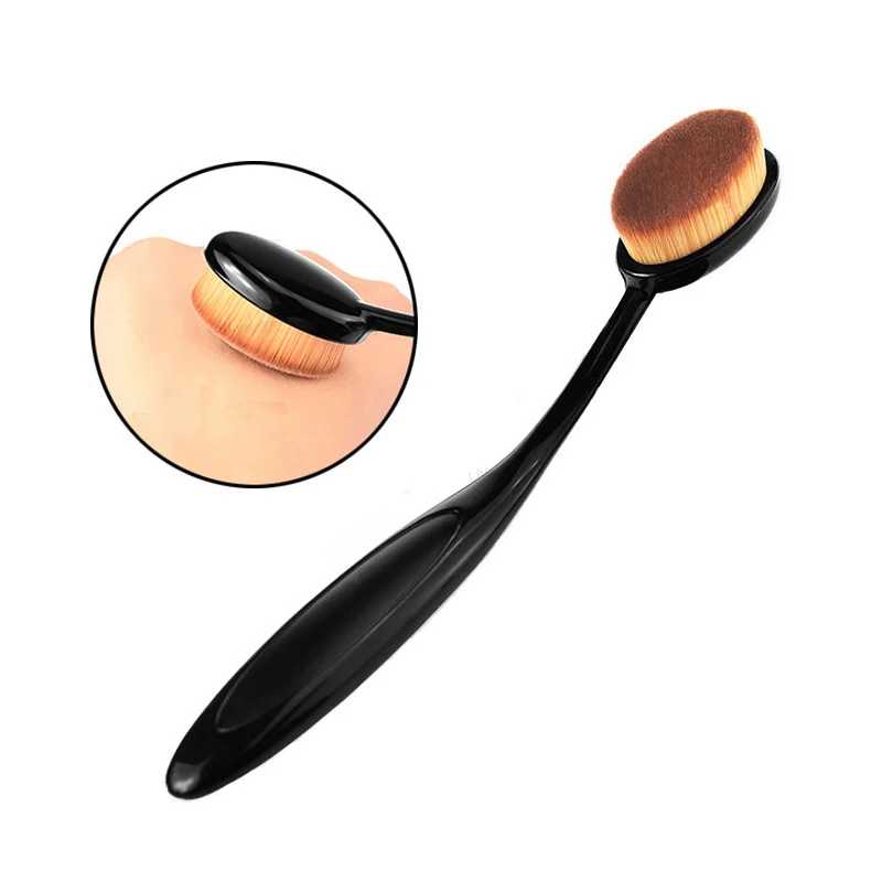 1Pcs Women Pro Cosmetic blush Makeup Brushes 15cm Toothbrush brush Curve Foundation Brush for lady girls tool | Красота и здоровье