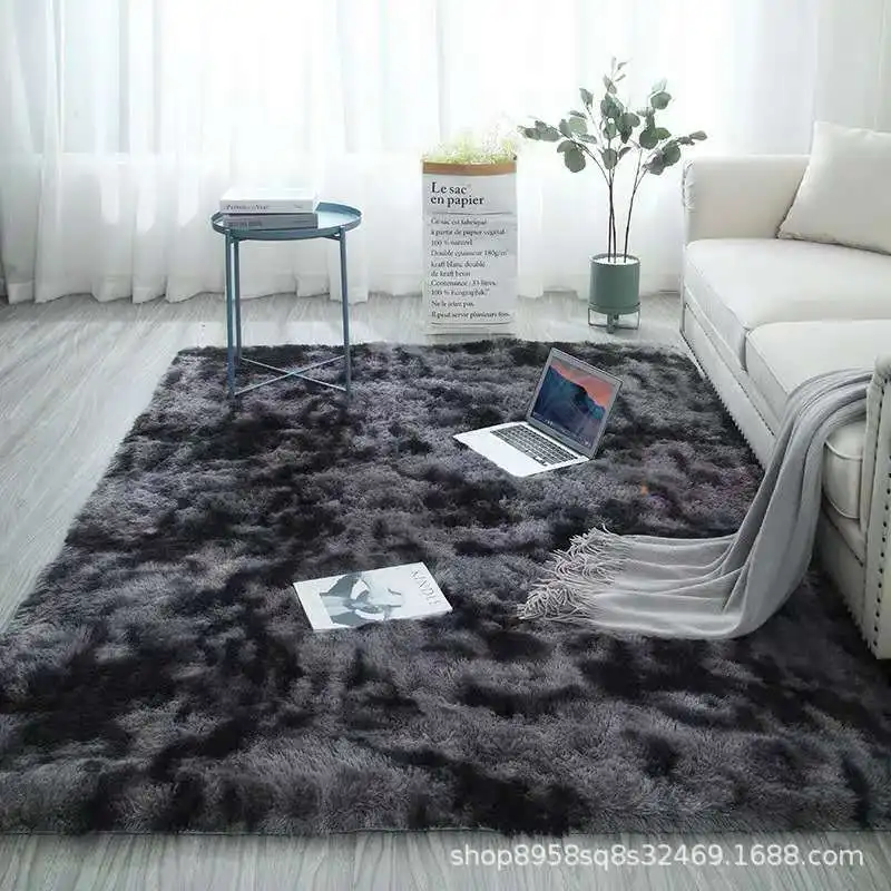 

Sky Blue Fuzzy Floor Carpets For Living Room Bedroom Parlor Hallway Children Rooms Decorative Chair Bedside Cushion Reading Mats