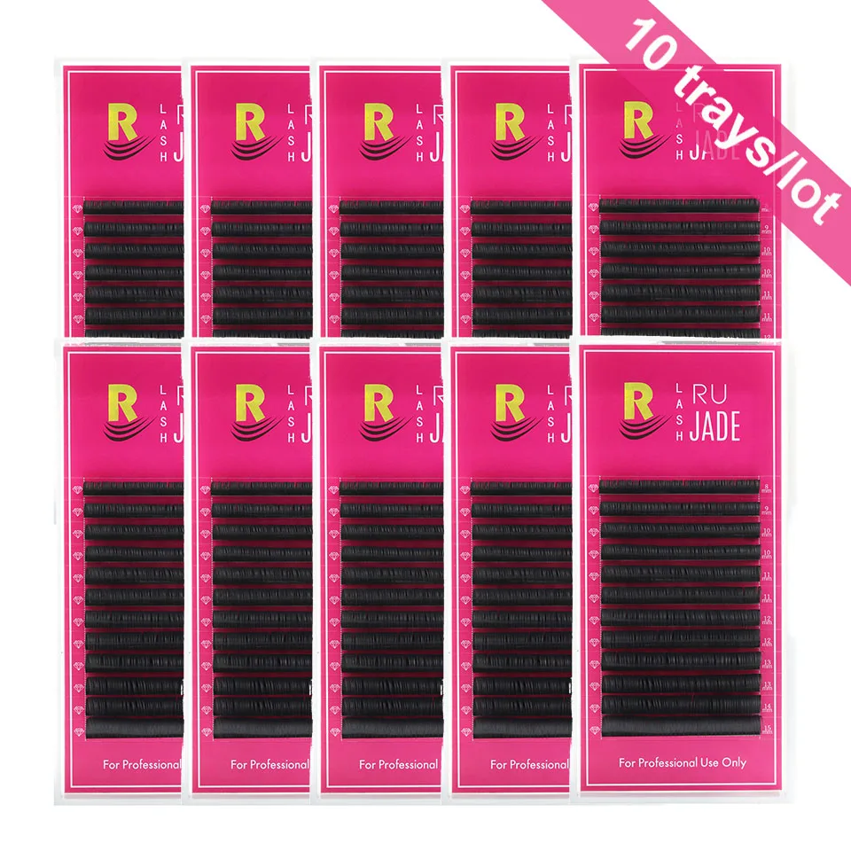 10 Trays/Lot False Mink Eyelash Extension Individual Silk Eyelash Lashes maquiagem cilios for Professionals Makeup Volume Lashes