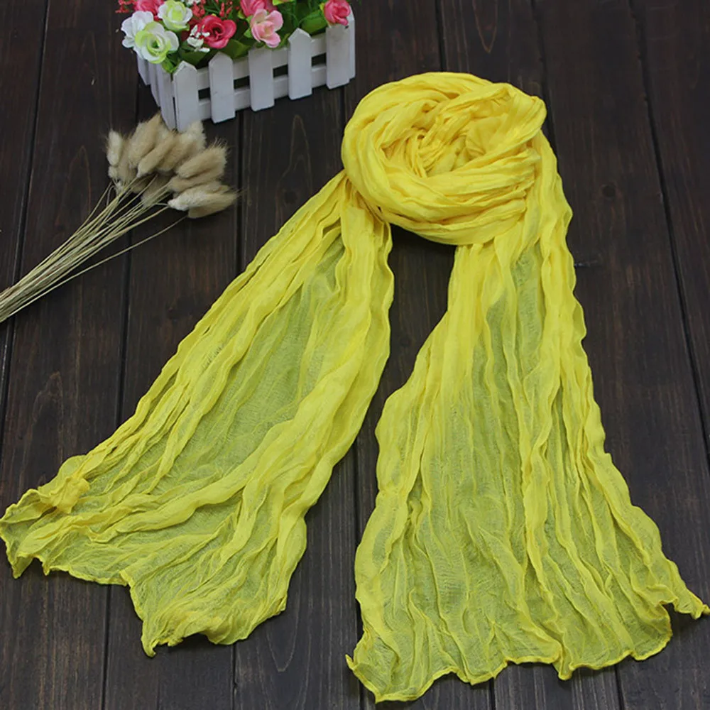 

Autumn and winter women's scarves solid color cotton candy color ladies scarf fashion retro women's multi-purpose scarf 50*