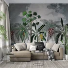 Настенная бумага с тропическими растениями в скандинавском стиле для гостиной, кокосовое дерево, настенная бумага для спальни, фоновая настенная бумага для телевизора, домашний декор