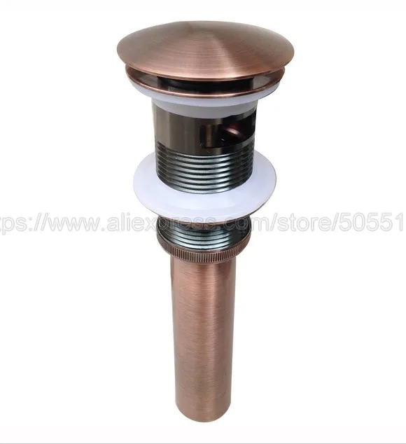 Античная Красная Медь Ванная комната туалетный кран сосуд раковины всплывающие