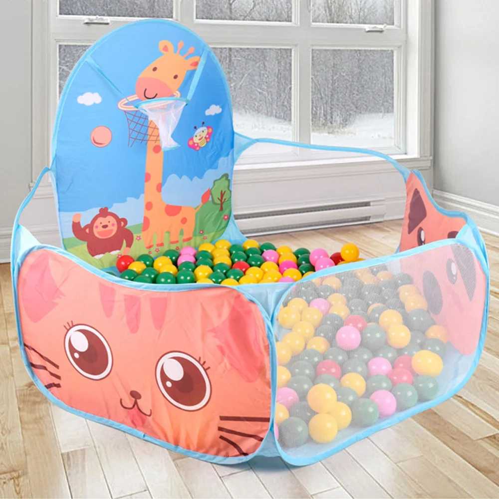 Складной морской шар яма игра бассейн с игровой корзиной дом Детская Игровая палатка для садовых и комнатных растений задний двор игровой дом Детская палатка огороженная игра