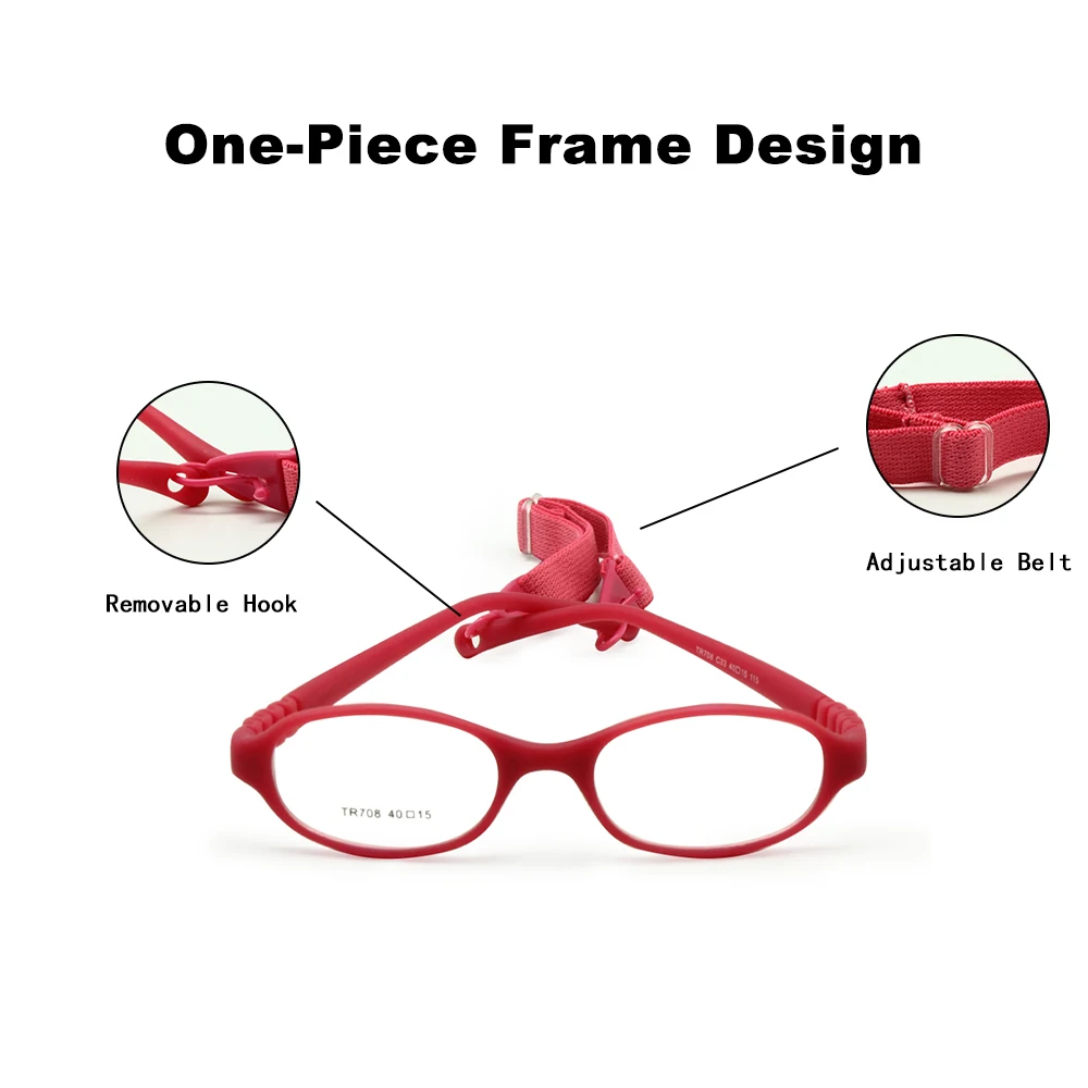 Ребенка очки кадр с ремешком и регулярно линзы размер 40/15 Не винт сейф сгибаемыми