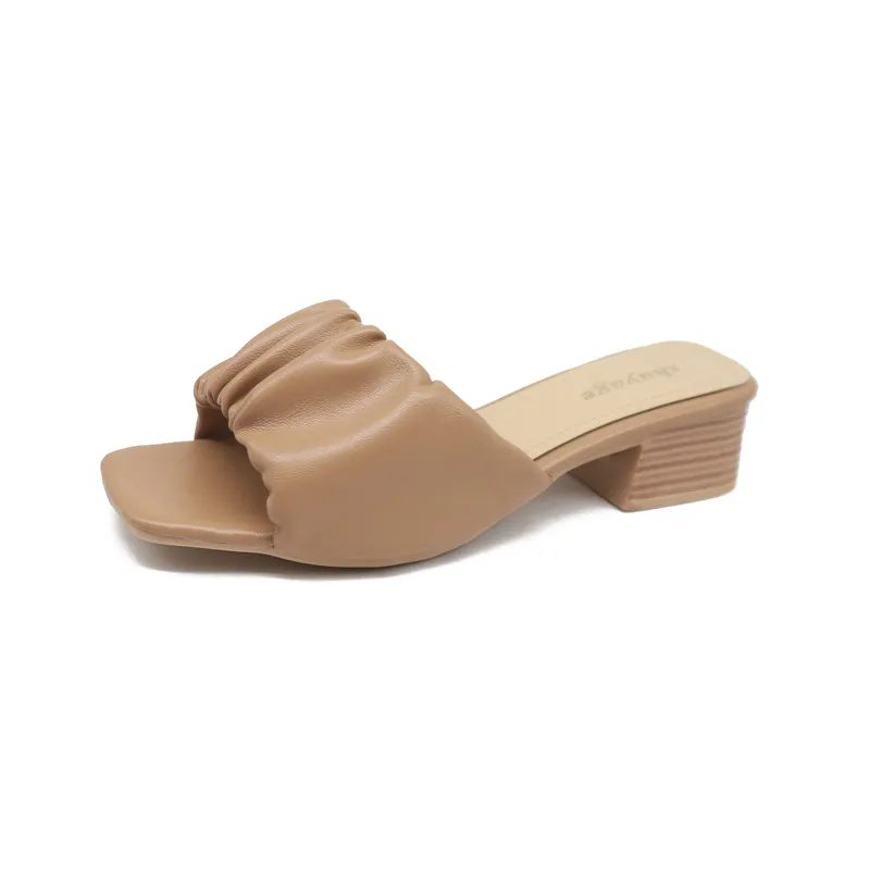 

2021 new style hot sale fashion high heel slippers ladies shoes high heels luxury high heels PU fashion shoes