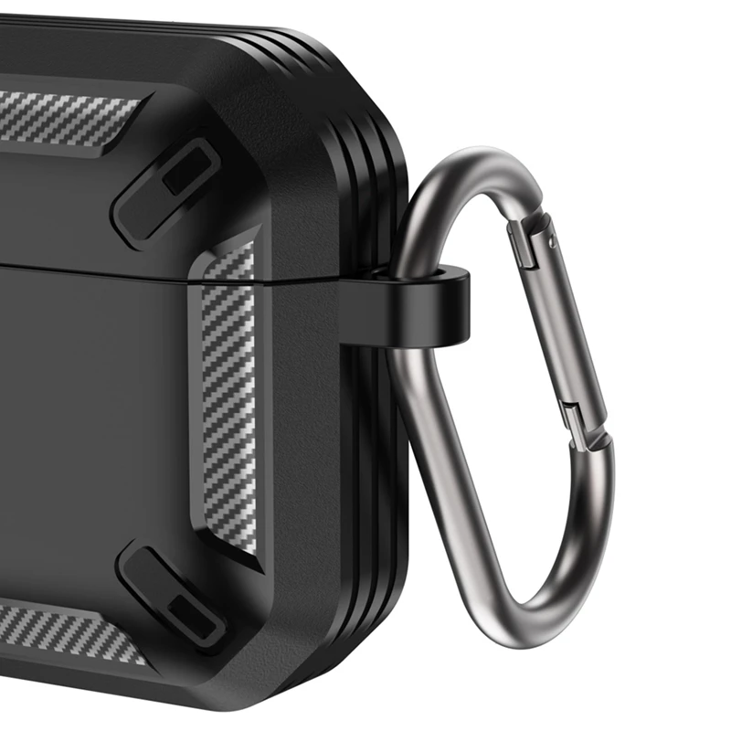 for Apple Pro3 Generation Earphones Four-Sided Carbon Fiber Tpu Protective Cover Durable and with Lock | Электроника