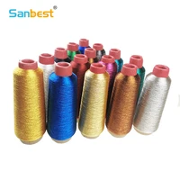 sanbest manual metallic embroidery thread for machine 150d 3200m diy hand knitting bright silk gold cross stitch textile yarn