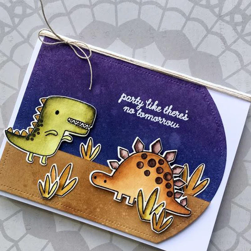 Wish You A dino-клещ Day прозрачные силиконовые динозавры + фраз для DIY скрапбукинга