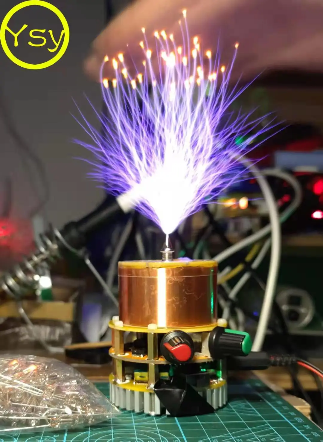 Искусственная молния Мини Музыка твердая Тесла катушка учебные Инструменты