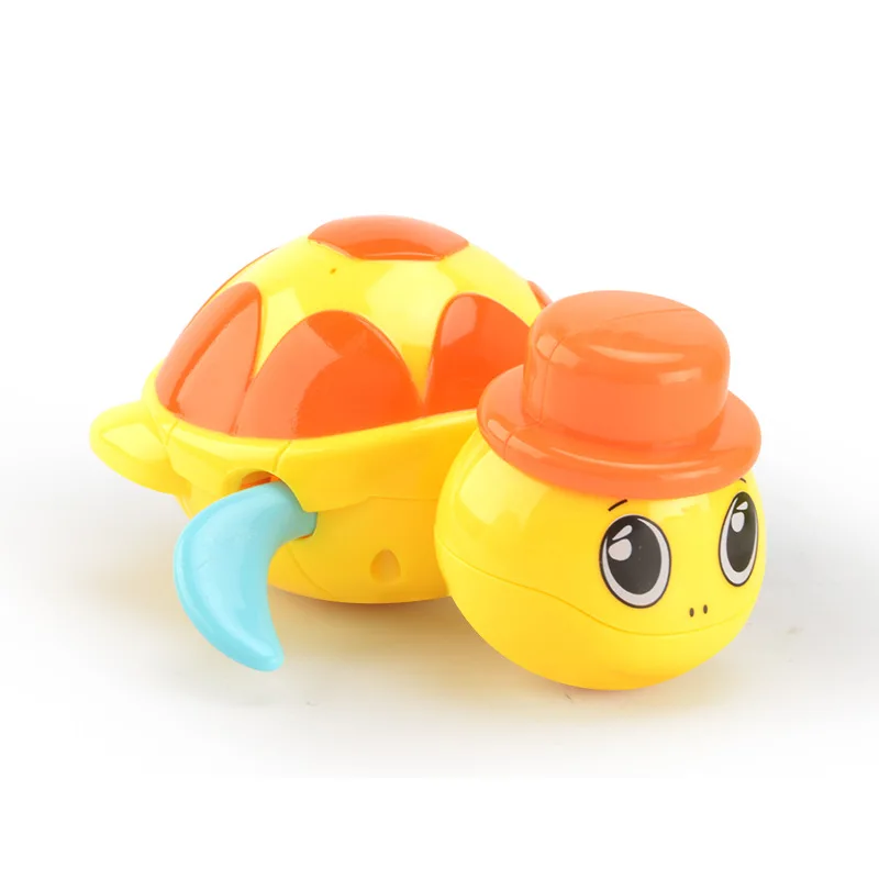 Игрушечная уточка для ванны детская водяная игрушка для малыша детский душ заводные на цепочке Детские Пляжные Игрушки для ванны сетка для игрушек сумка органайзер для ванной комнаты - Цвет: yellow turtle-TJ218A