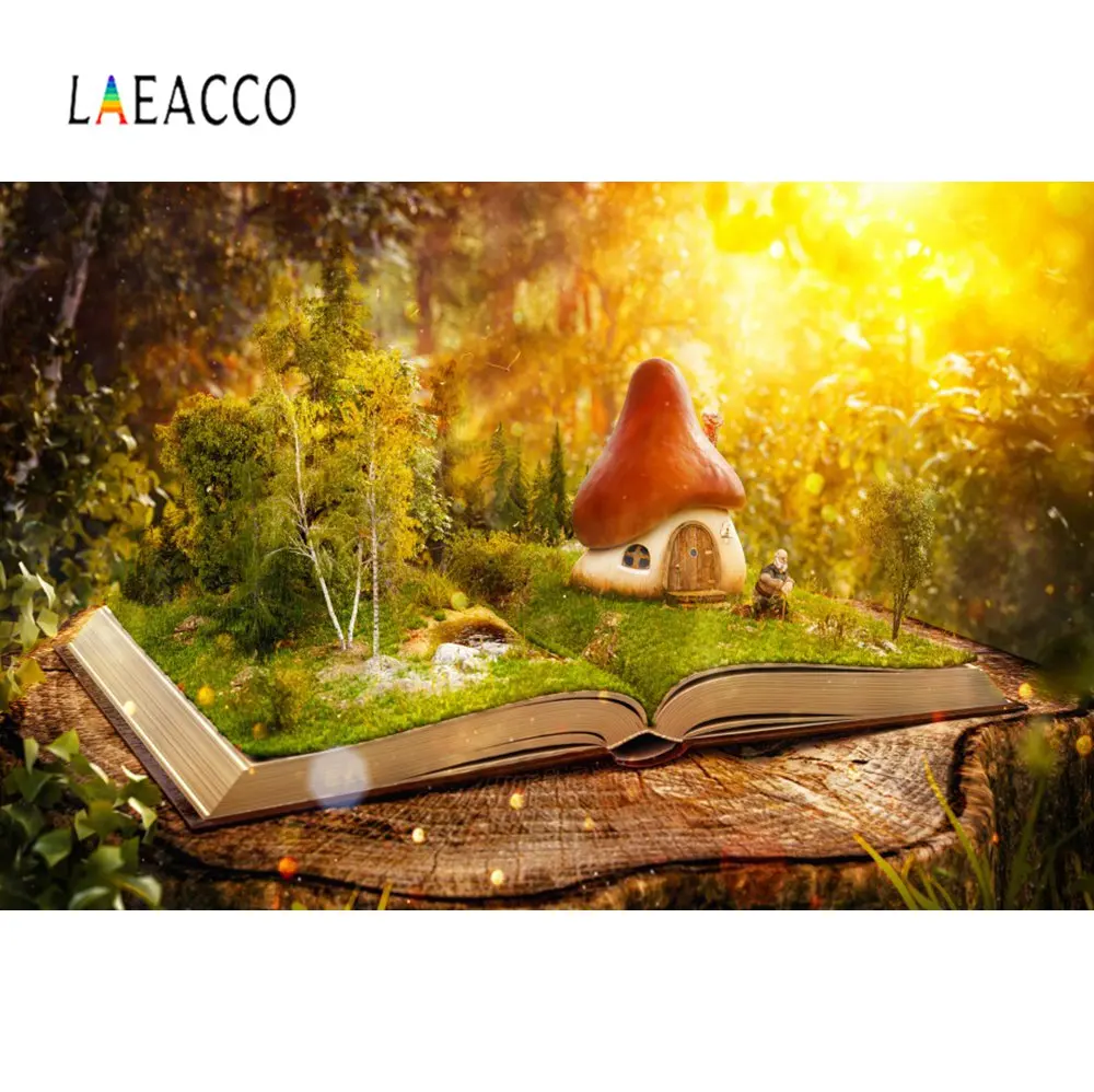 Laeacco сказочная Волшебная книга лес окно дерево для детской вечевечерние
