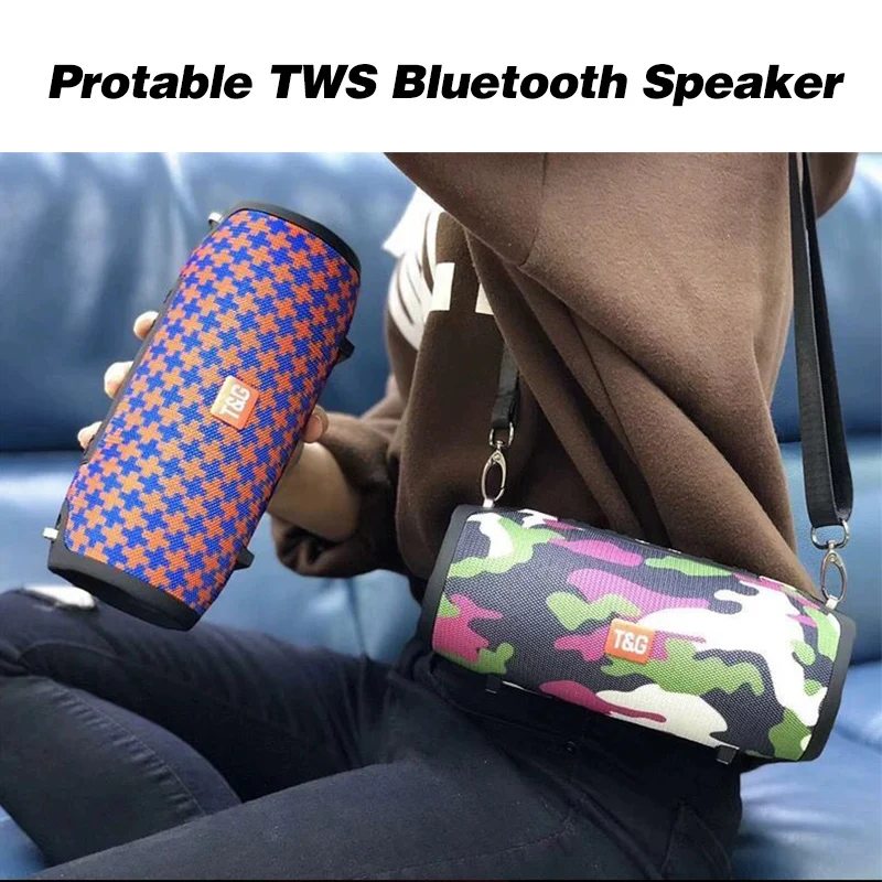 TG118 Bluetooth Speaker 40W Full-Range Portable Outdoor Waterproof Column Loudspeaker Box Support TF Card FM Radio Aux Input | Электроника