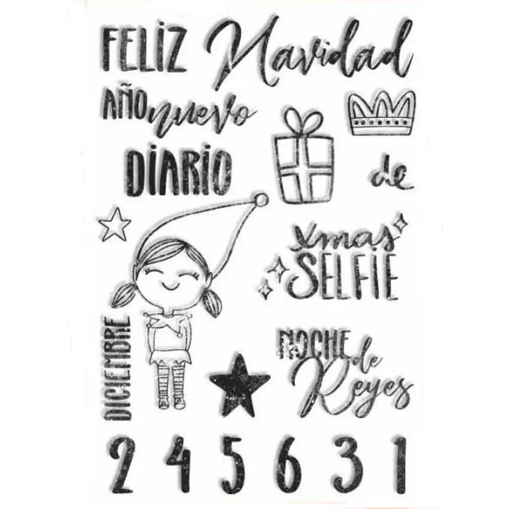 Испанские буквы прозрачный силиконовый штамп мультяшный сделай сам ручная