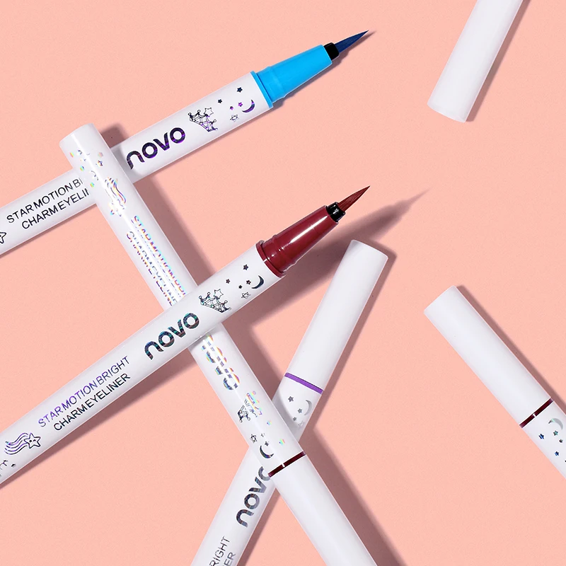 

Quick Dry Waterproof Sweat Proof Anti-oil Makeup Liquid Eye Liner Eyes Cosmetics Pen Colorful Matte Liquid Eyeliner Pencil TSLM1