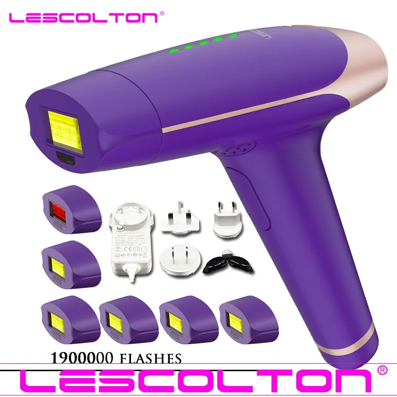 1900000times Purple Lescolton больше ламп T009 вспышка профессиональная Перманентная IPL лазерная эпиляция электрическая машинка для удаления волос - Цвет: 1900000times Purple