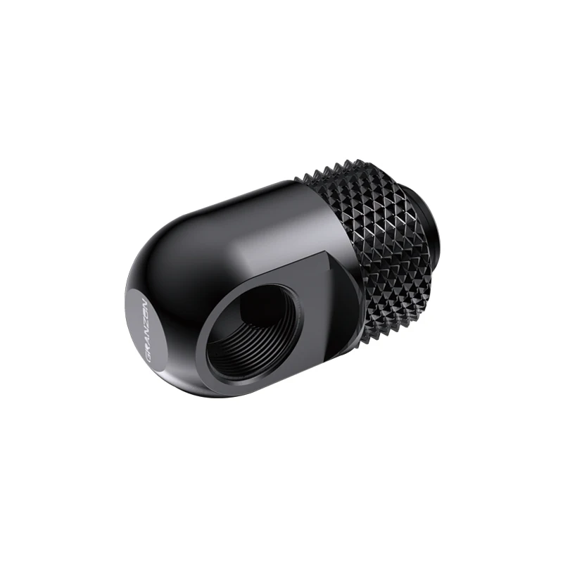 

Granzon G1/4 ''90-градусный поворотный коленчатый фитинг/Соединительный адаптер для ПК, аксессуары для водяного охлаждения, черный, серебристый/цв...