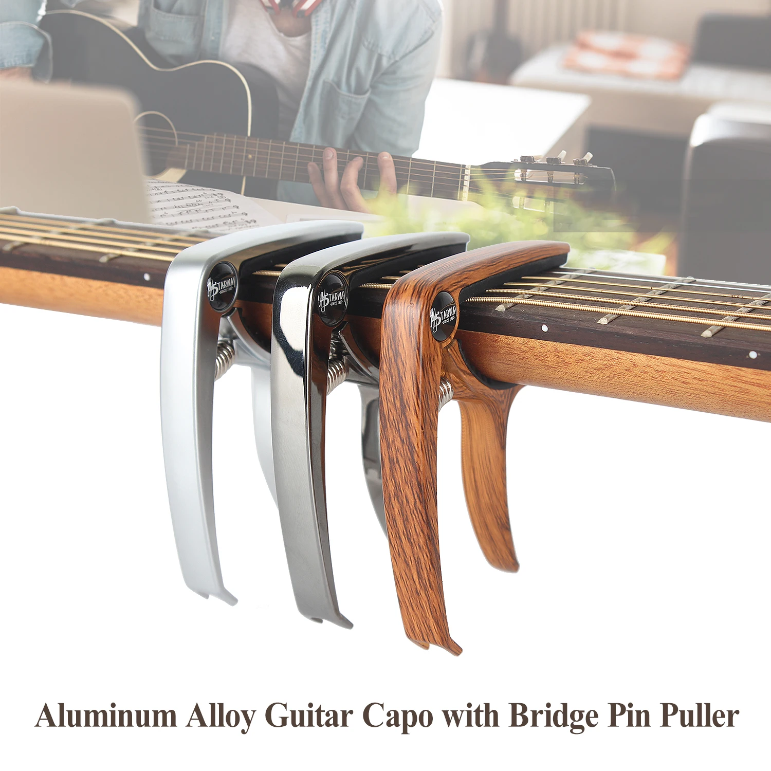 Зажим каподастр для гитары быстросменный зажим из алюминиевого сплава с