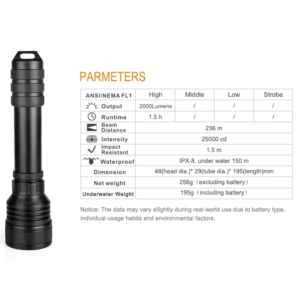 Мощный фонарь для дайвинга AloneFire DV48 CREE XHP 50 18650|Фонарики и осветительные приборы| |