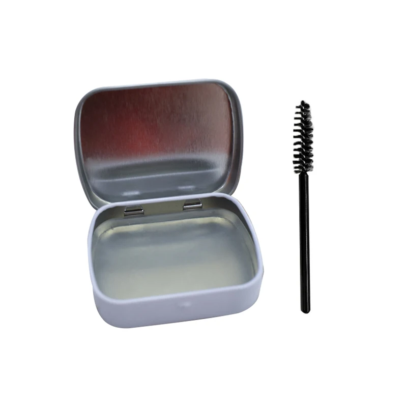 

2021 New Eyebrow Styling Cream Gel Wax Square Container Makeup Eye Brow Soap with Brush