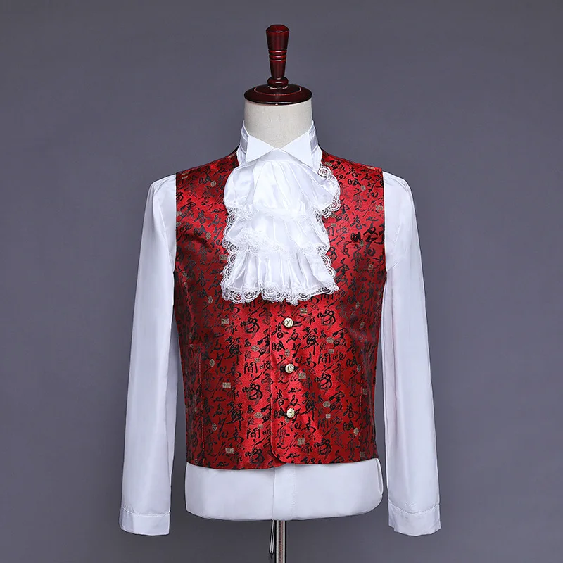 Victorian Wedding Outfit Ball Prom Dinner Formal Dress Noble King Prince Costume Suit Deluxe Festival Ring Bearer Jacket For Men |