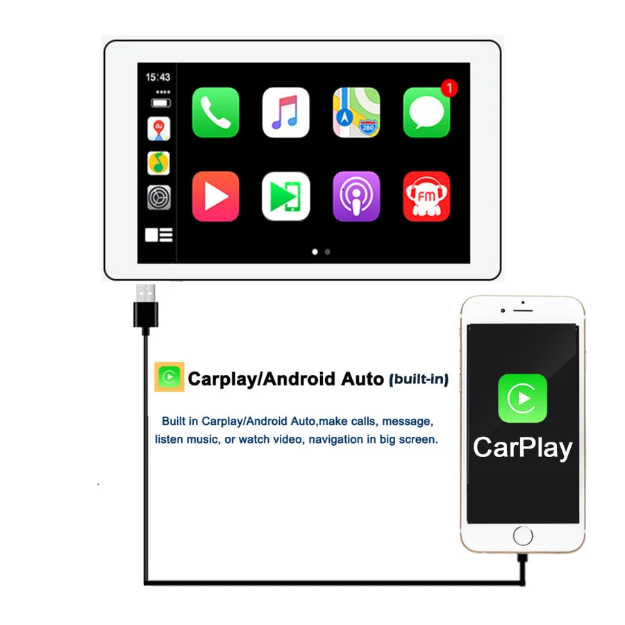 DSP 8 ''Android 10 0 4 Гб 64 Carplay Автомобильный плеер GPS карта WIFI Bluetooth RDS радио TPMS carplay для