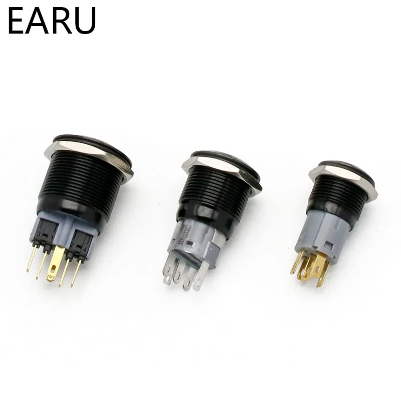 Черный металлический кнопочный переключатель со светодиодный светильник кой