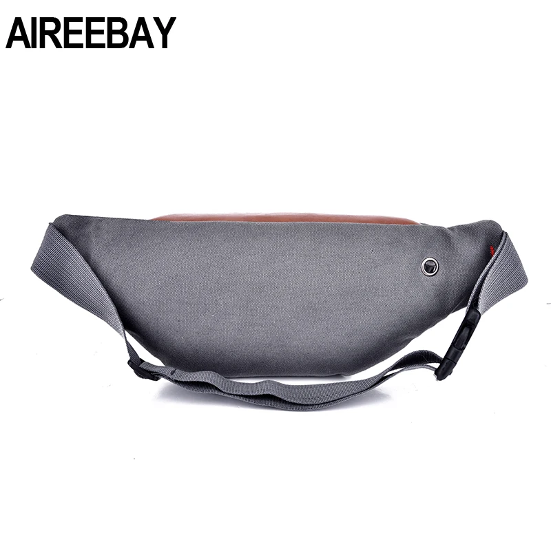 AIREEBAY 2019 Новая мужская полотняная поясная сумка большая дорожная телефонная для