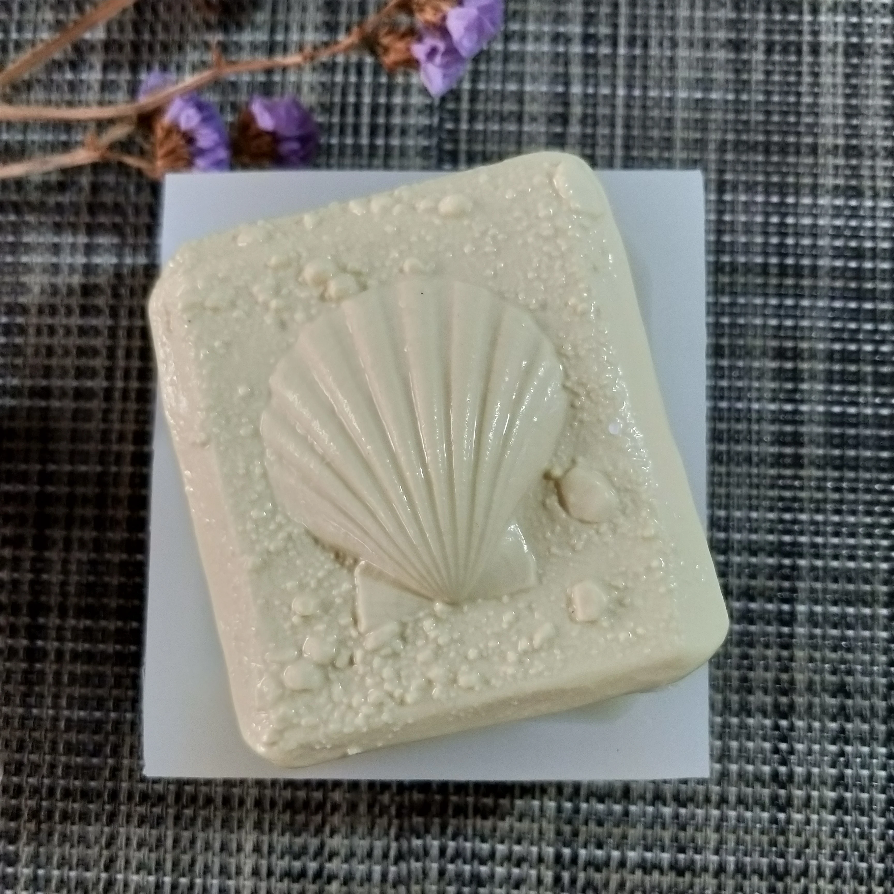 

QT0154 PRZY silicone mold soap mould Beach Shell Square handmade soap making molds candle silicone mold resin clay moulds