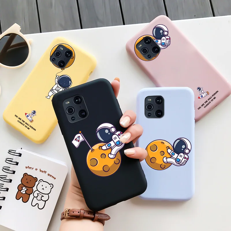 

Astronaut TPU Soft Shell For OPPO Find X2 X3 Case Silicone Edging Cute Fundas For OPPO Find X2 Case Personality Shell