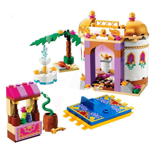 Новинка серии принцесс для девочек 145 шт. Жасмин экзотический дворец наборы