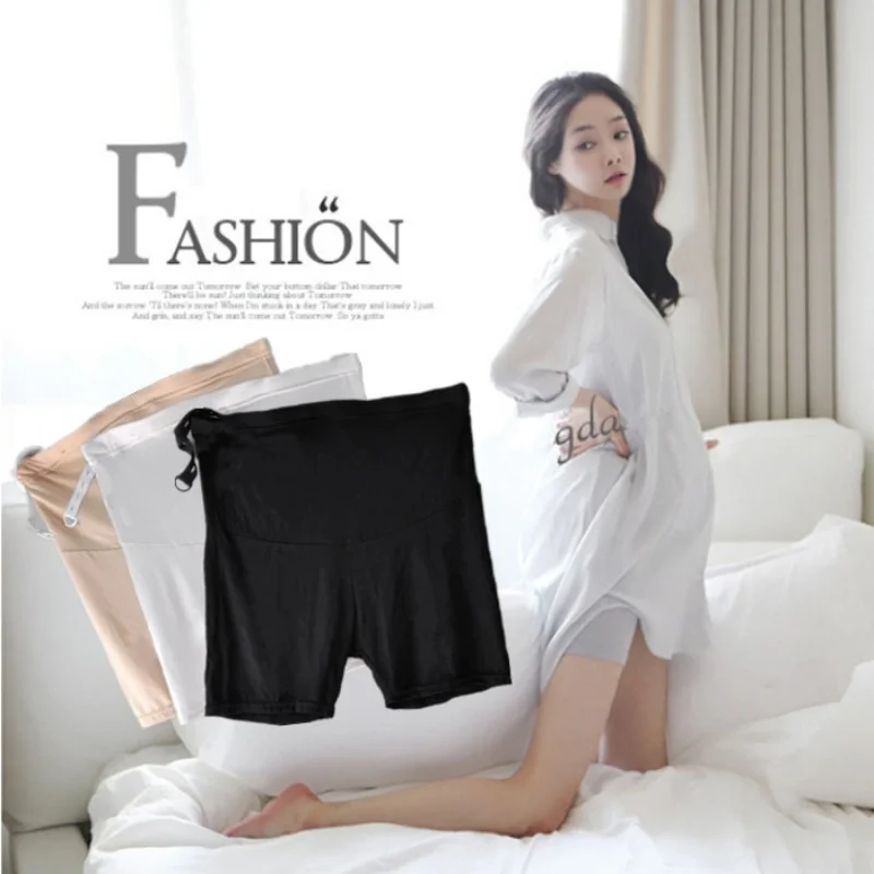 

New Pregnant Women's Leggings Summer Safety Pants Modal High Waist Belly Supporting Gravida Shorts Three Point Safety Leggings