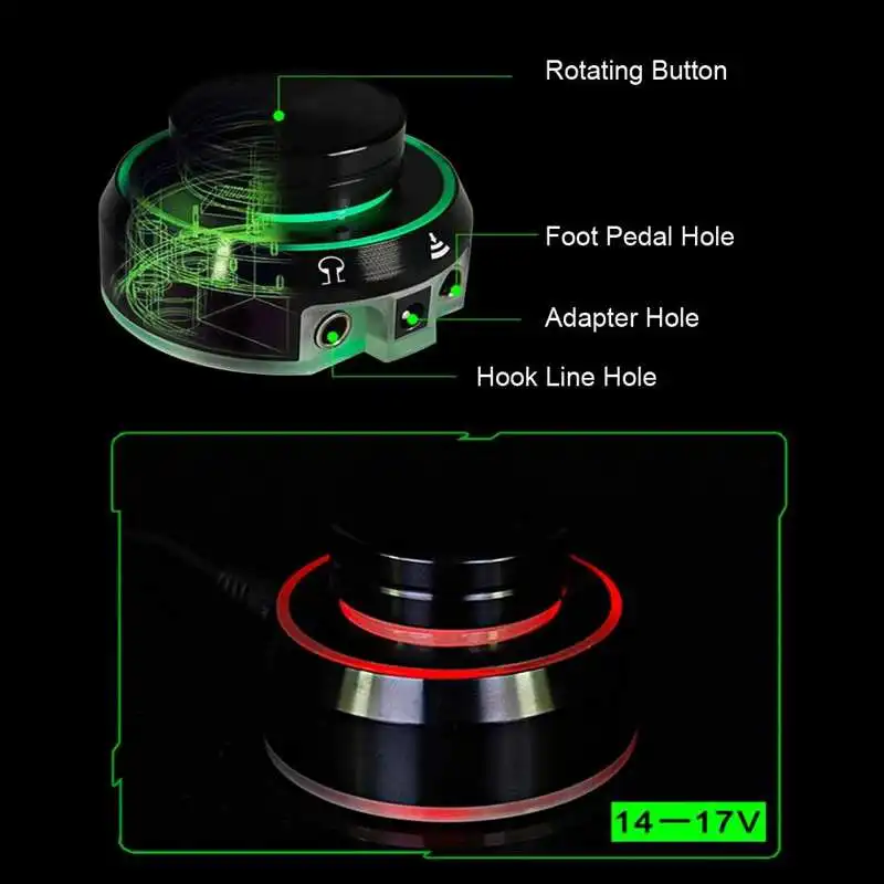 Источник питания для тату машины цветной светильник вращающейся катушки