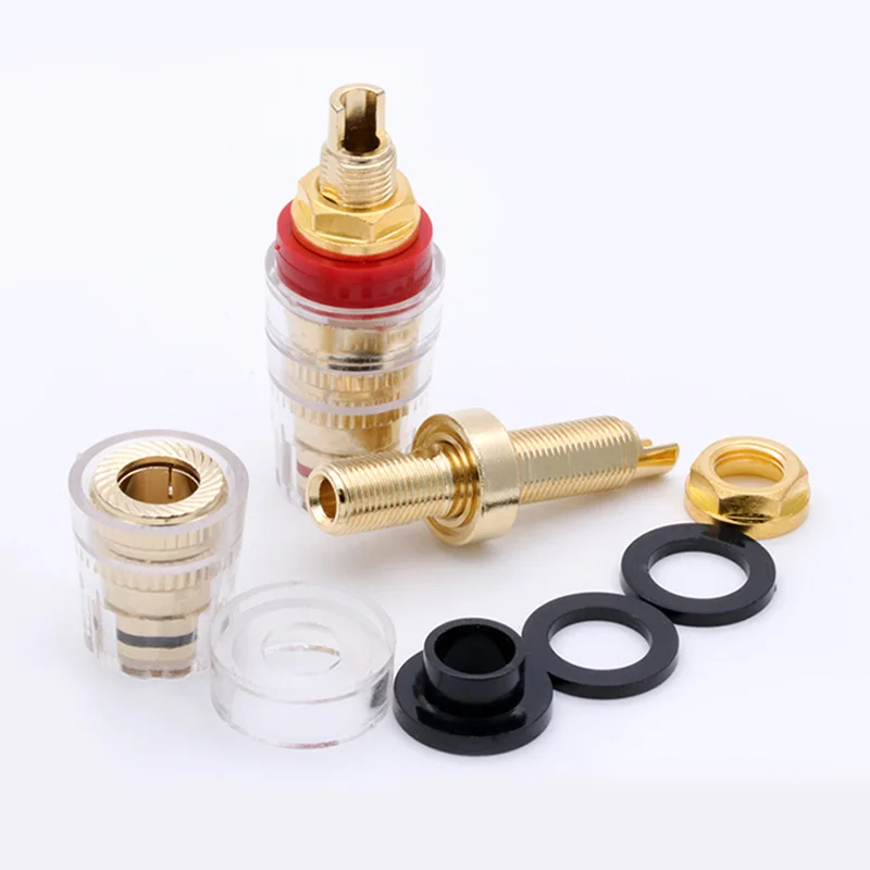 5Pairs/10pcs Banana Plug Jack Binding Post Terminal Gold Plated Socket Terminals Amplifier Speaker Connector | Обустройство дома