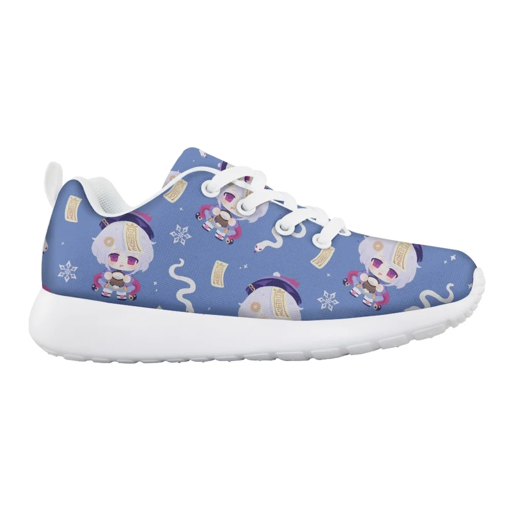 

Children's Sneakers Genshin Impact Anime Printed Comfortable Flats Kids Cartoon Lace-up Walking Shoes for Boys and Girls