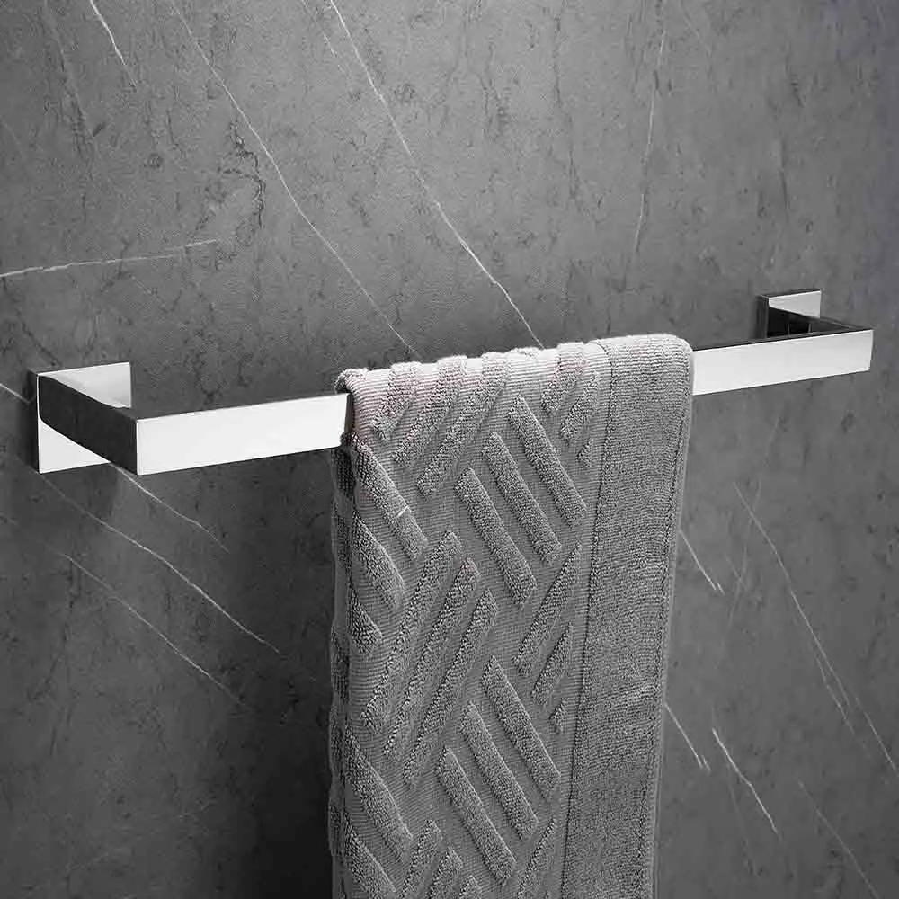 Towel Bar Полированная отделка нержавеющая сталь аксессуары для ванной комнаты набор крючок для халата полотенце бар полотенце кольцо и держатель для туалетной бумаги - Цвет: Towel Bar