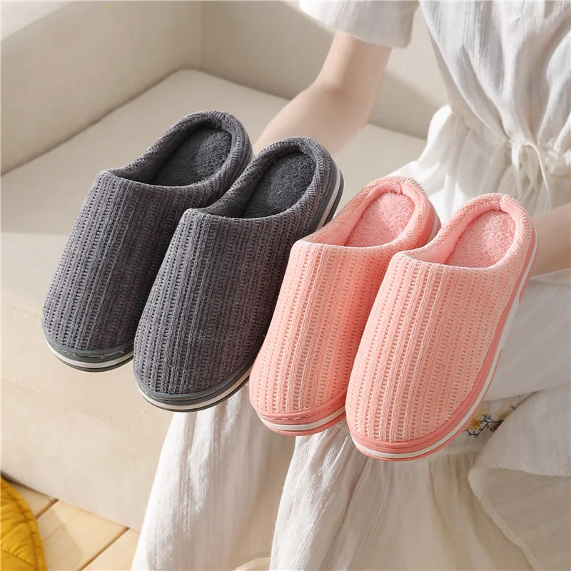 

Женские зимние ботинки из пушистого хлопка, новые теплые и нескользящие ботинки на толстой подошве для пола в помещении, брендовые модные т...