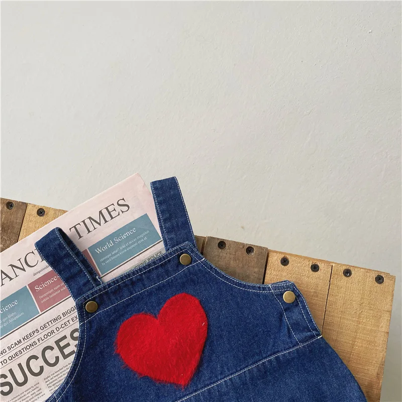 

Summer Baby Girls Boys Rompers Toddler Infant Sleeveless Onesies High Quality Newborn One-Pieces Clothes Love Denim Jumpsuit