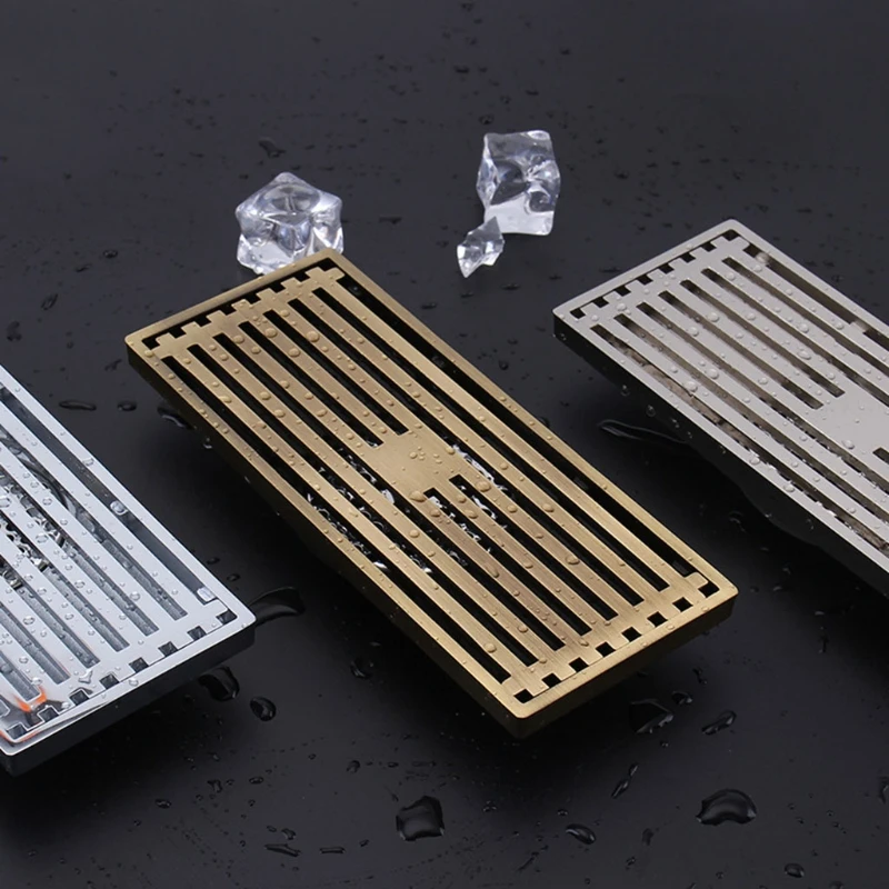 

Invisible Stainless Steel Floor Linear Waste Grates Grid Strainer Shower Drain Bathroom Anti-odor Floor Drainer
