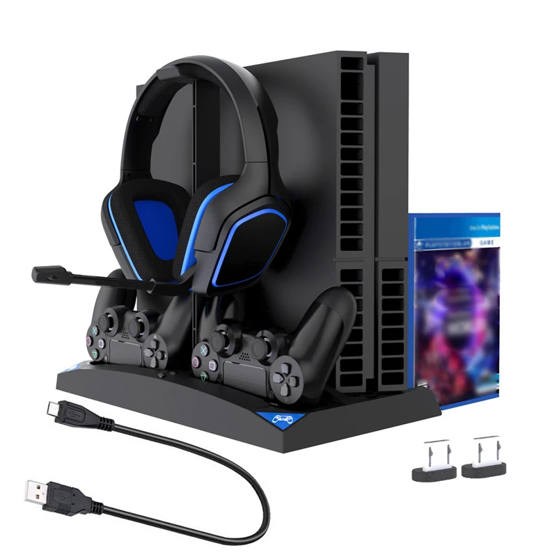 

Подставка для зарядки PS4/SLIM/PRO 6 в 1, многофункциональный охлаждающий вентилятор, универсальная ручка, Подставка для зарядки.
