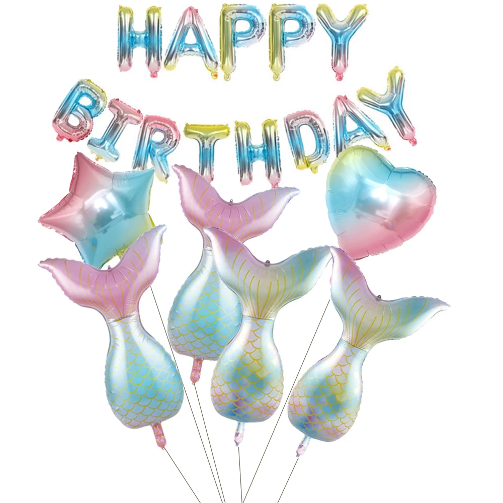 Одеяло хвост русалки алюминий воздушный шар Свадебный декор на день рождения