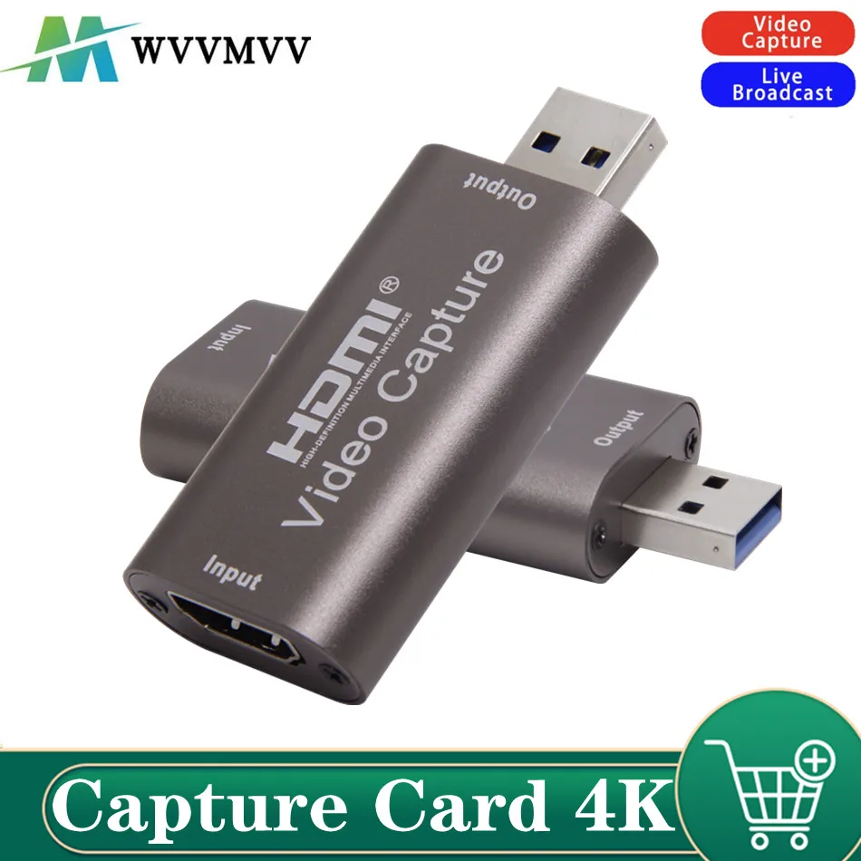 Карта видеозахвата 4K USB 3 0 2 HDMI записывающее устройство записывающая коробка для