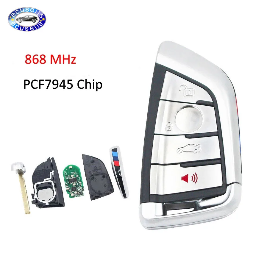 4 Buttons 868MHz Smart Remote Key Keyless Entry for BMW CAS4+/FEM F-Series X3 X4 M2 M3/M4 2011-2017 With PCF7945 Chip | Автомобили и