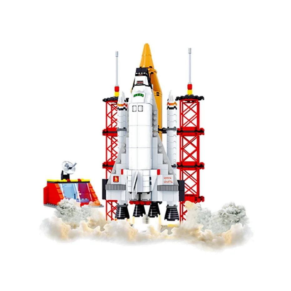 

560Pcs City Spaceport Space The Shuttle Launch Center Bricks Building Block Educational Toys For Children