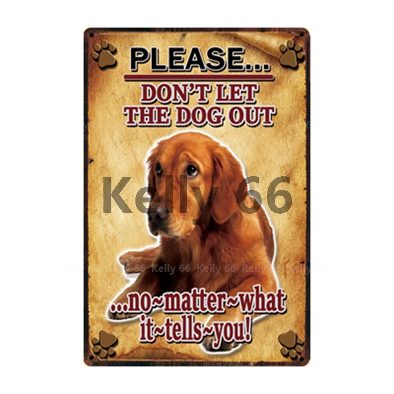 [Kelly66] пожалуйста не выходите из хаски Такса металлическая вывеска в виде мопса