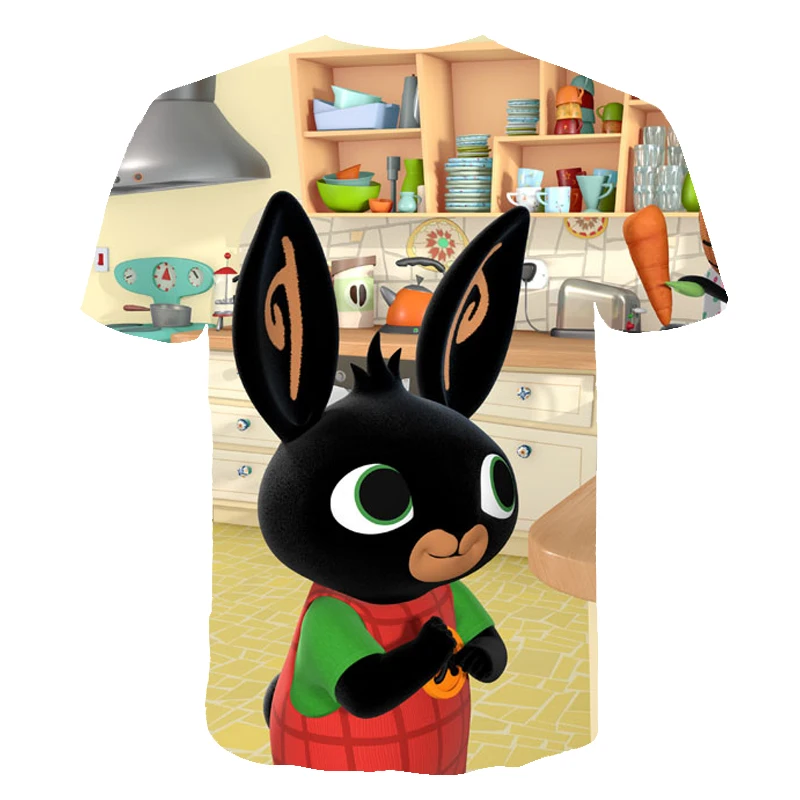 

2021 The Latest Kids 3D Printing Cute Rabbit Bing Series t shirt Animal T shirt For Boys Girls O-Neck Short Sleeve Casual Tops