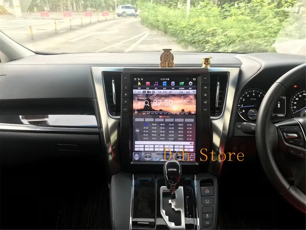 Автомобильный DVD плеер 13 ''в вертикальном стиле tesla Android 9 0 GPS радио для Toyota Alphard